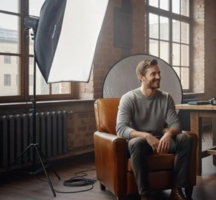 Artystyczna sesja portretowa w klimatycznym oświetleniu